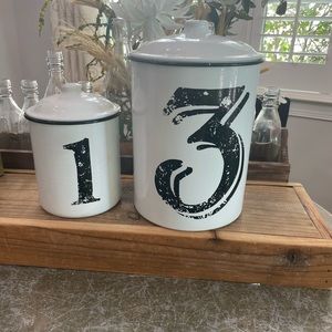 NEW / NEVER USED COLLINS METAL CANISTERS FOR KITCHEN/ HOME DECOR